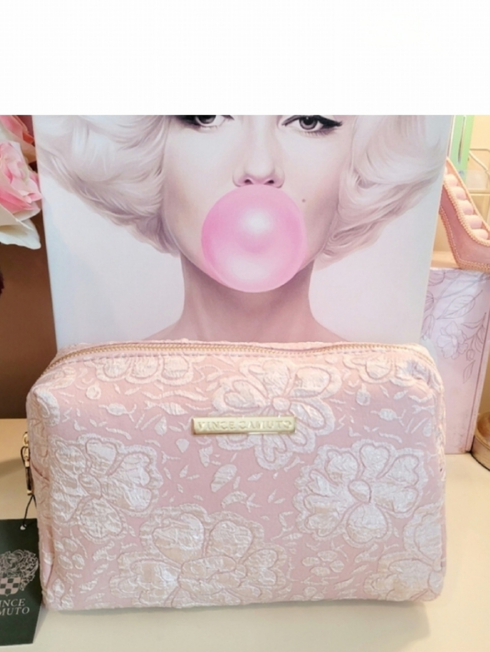 🌺Vince Camuto Cosmetic Bag Cosmetic Case Travel Bag Luxury Collection